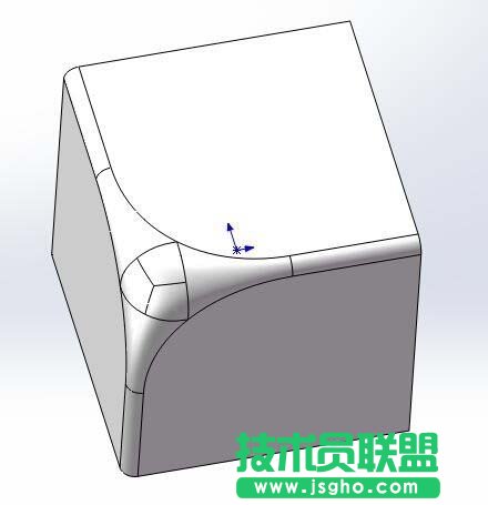 solidworks如何制作顶点倒圆角效果