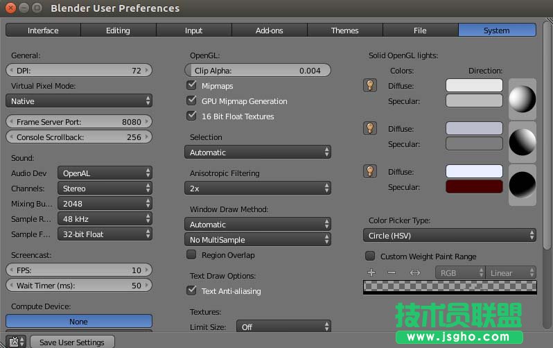Blender2.7.8中文显示框框乱码怎么解决
