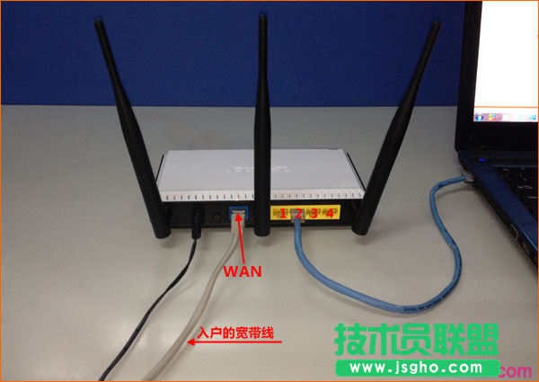 宽带是宽带网线接入时，路由器正确连接方式