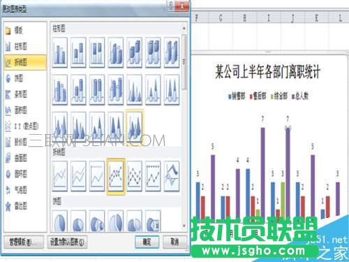 如何在Excel插入的柱形图中添加折线图