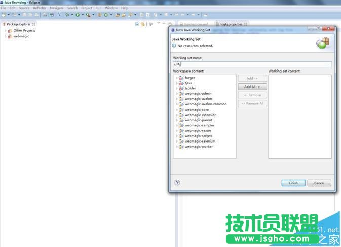 Eclipse中如何使用Working set管理项目