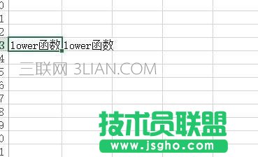 Excel中如何将文本转换为小写形式 三联