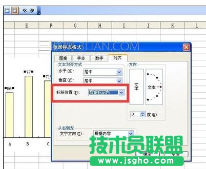 Excel2010中图表设置数据标志显示位置的操作方法