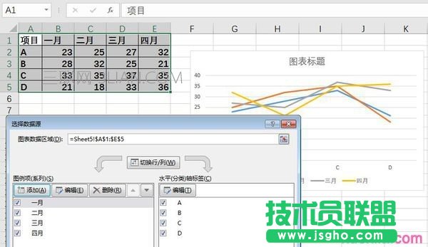 excel2010表格中系列如何产生在列