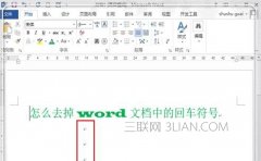 怎么隐藏word中的回车符