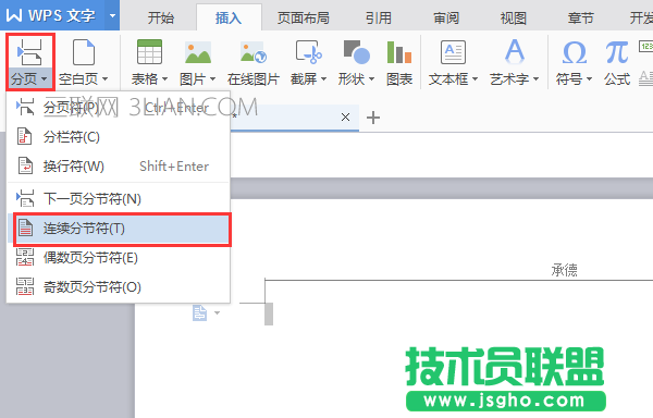 WPS如何删除文件中某一页的页眉