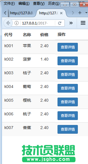 bootstrap响应式表格实例教程