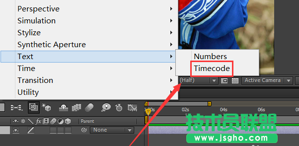 AE如何给图片添加timecode效果