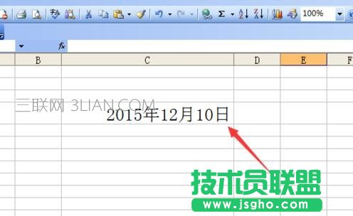 excel转换日期格式方法 三联