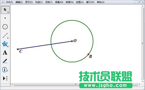 几何画板如何画圆外一点的切线 三联