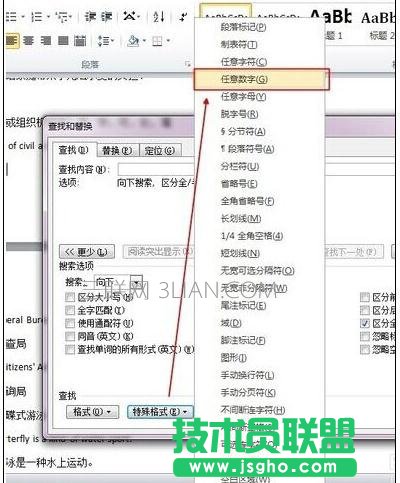 word如何选中全部数字