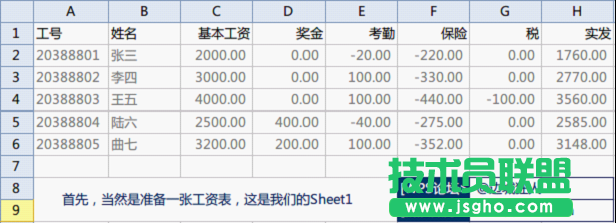 WPS表格怎样批量制作工资条   三联