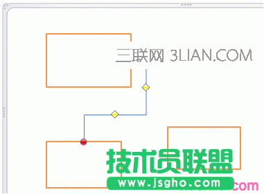 连接线已重新连接。单击您要重排的连接线。