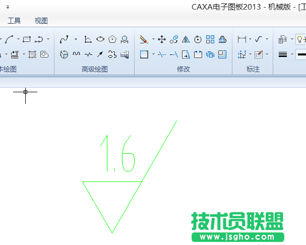 CAXA粗糙度怎么标注