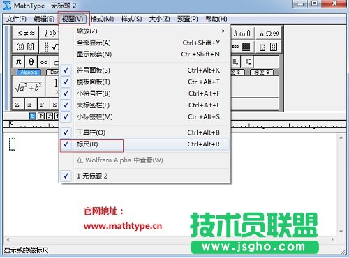 MathType视图菜单