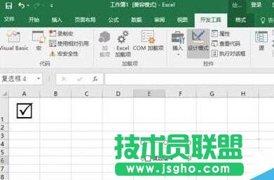 Excel如何插入带勾方框