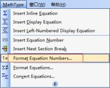 MathType公式编号格式的方法