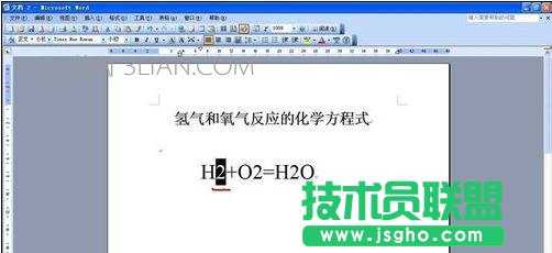 word如何写化学方程式