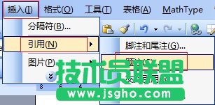 Word插入菜单