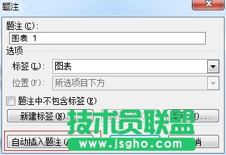 Word题注对话框
