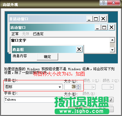 新萝卜家园winxp系统图标能够设置大小吗(5)