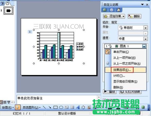 ppt中插入的图表怎么添加动画效果