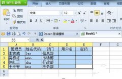 如何使用WPS Office表格快速生成用户名和密码