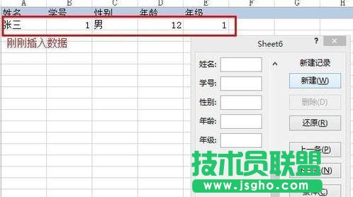 excel中如何使用记录单增加信息