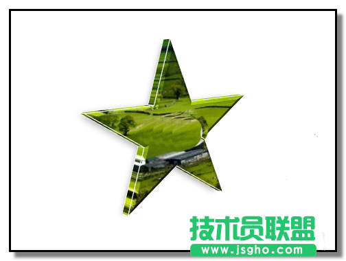 PPT如何将图片裁剪成立体五角星样式