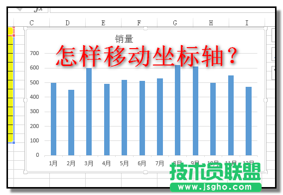excel表格中如何移动坐标轴 三联