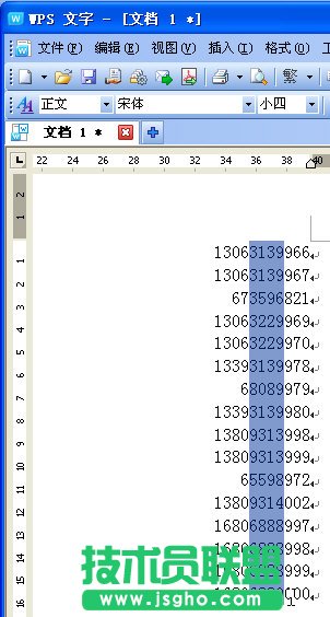 WPS文字把号码中指定位数换成X教程