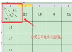 excel表格怎么画三斜线