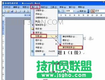 word快速手动生成目录方法