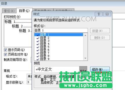 word生成目录并设置字体步骤