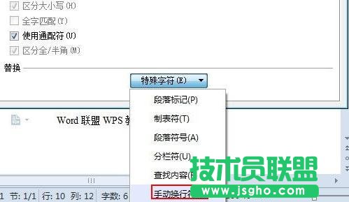 WPS文字中的换行符怎么去掉