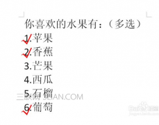 如何在word文字上打钩