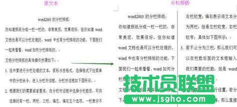 什么是word分栏排版  三联