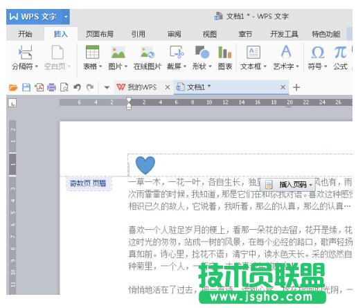 WPS2016如何设置个性页眉页脚