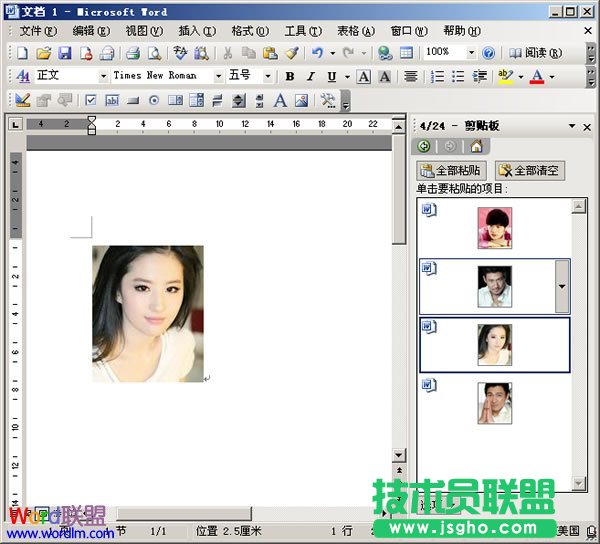 单击某张图片即可插入