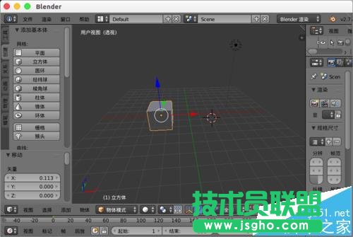 blender怎么在场景中心位置创建模型?   三联