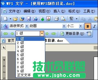 WPS文字制作目录教程