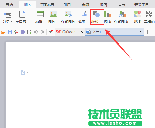 WPS文字如何输入五边形图形