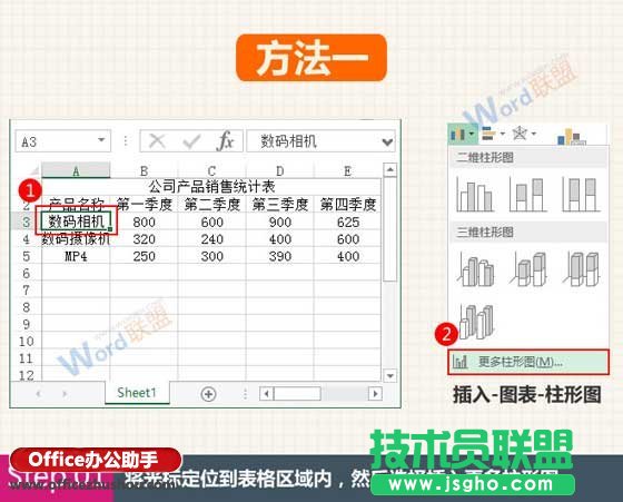 Excel怎么创建组合图表   三联