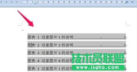 word自动生成图标目录的步骤