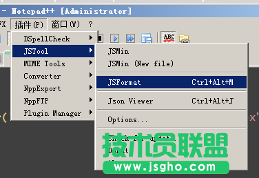 Notepad++插件JSTool：JS代码格式化工具