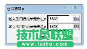 Excel工作表中使用模拟运算表的方法