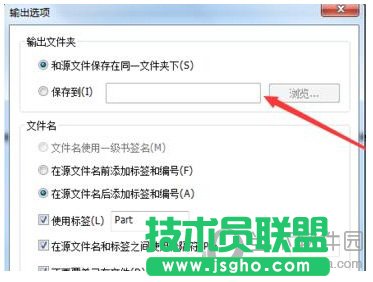 福昕PDF阅读器“输出选项”界面