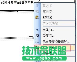 word表格文字方向调整