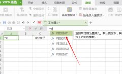 WPS表格中如何使用WEEKDAY/WEEKNUM函数