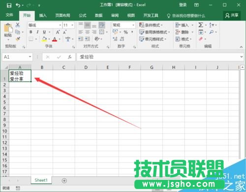 Excel2016一个单元格怎么分成两行？Excel2016单元格分行教程